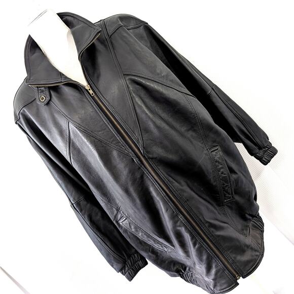 G-III APPAREL! LUXE BLACK GENUINE LEATHER, THERMOLITE ZIPPER LINER COAT! SZ L - Picture 11 of 11